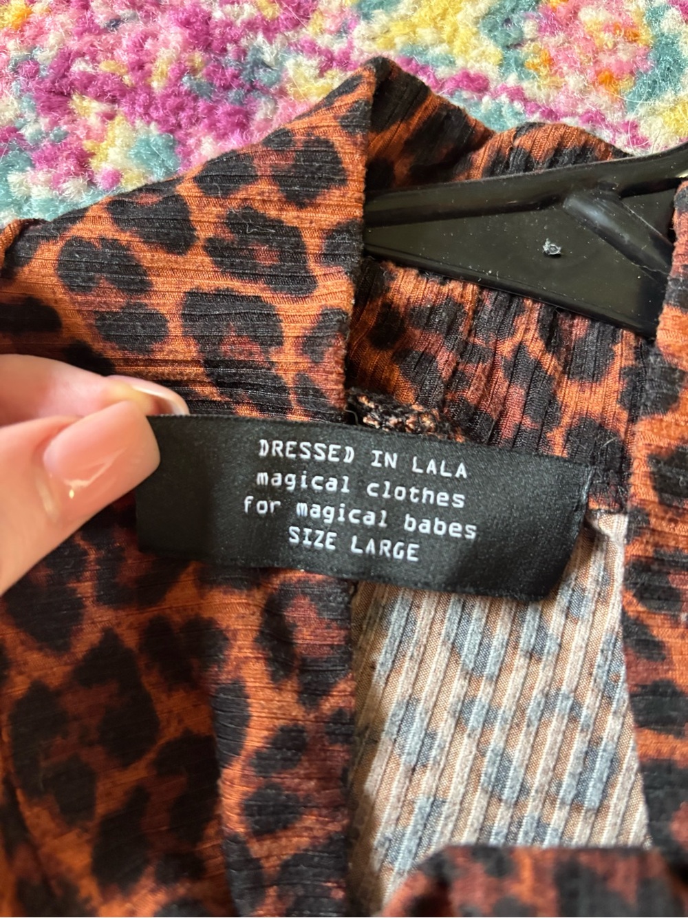 Dressed in Lala Leopard Print Ribbed TOP ONLY - Picture 2 of 2